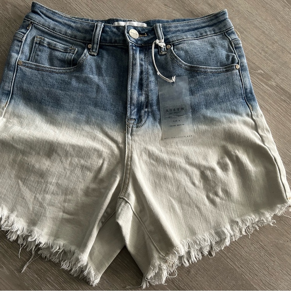 Risen Denim Ombre Jean Shorts size M new